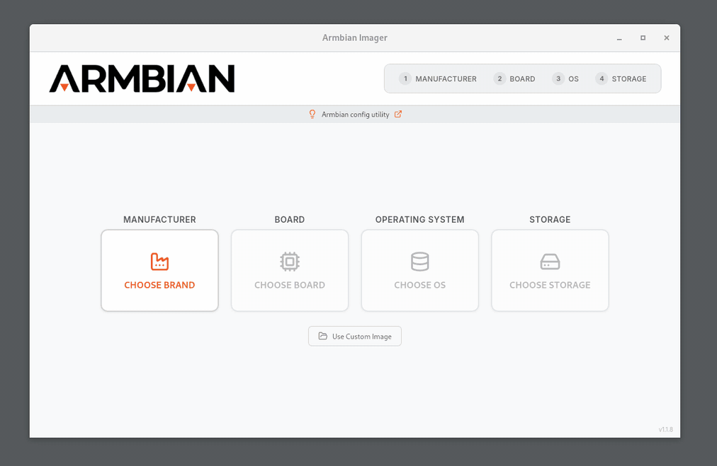 Armbian Imager workflow